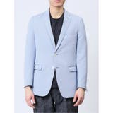 ホップサック スリムフィット 2ボタンジャケット サックス | TAKA-Q MEN | 詳細画像5