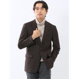 からみニット スリムフィット 2ボタンジャケット こげ茶 | TAKA-Q MEN | 詳細画像1 