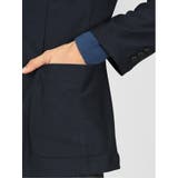 スーパーストレッチメランジ 2ボタンスリムジャケット 紺 | TAKA-Q MEN | 詳細画像10 