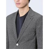 軽量 スリムフィット 2ボタンジャケット プリント黒(セットアップ可能) | TAKA-Q MEN | 詳細画像8
