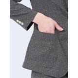 軽量 スリムフィット 2ボタンジャケット プリント黒(セットアップ可能) | TAKA-Q MEN | 詳細画像9