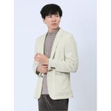 クォーターゲージ スリムフィット 2ボタンジャケット アイボリー | TAKA-Q MEN | 詳細画像1 