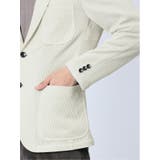 クォーターゲージ スリムフィット 2ボタンジャケット アイボリー | TAKA-Q MEN | 詳細画像9 