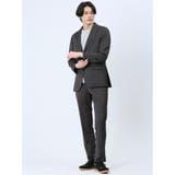 デニム調 スリムフィット 2ボタンジャケット 黒(セットアップ可能) | TAKA-Q MEN | 詳細画像10