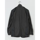 デニム調 スリムフィット 2ボタンジャケット 黒(セットアップ可能) | TAKA-Q MEN | 詳細画像12