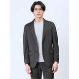 05黒 | デニム調 スリムフィット 2ボタンジャケット 黒(セットアップ可能) | TAKA-Q MEN