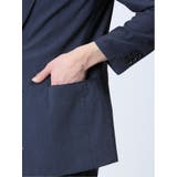 リネン混 スリムフィット 2ボタンジャケット 紺(セットアップ可能) | TAKA-Q MEN | 詳細画像9