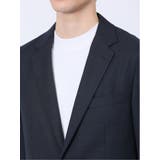 軽量メッシュ レギュラーフィット 2ボタンジャケット 紺(セットアップ可能) | TAKA-Q MEN | 詳細画像9