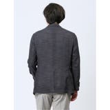 からみ調 スリムフィット 2ボタンジャケット 組織黒 | TAKA-Q MEN | 詳細画像3 