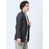 からみ調 スリムフィット 2ボタンジャケット 組織黒 | TAKA-Q MEN | 詳細画像4 