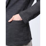 からみ調 スリムフィット 2ボタンジャケット 組織黒 | TAKA-Q MEN | 詳細画像9 