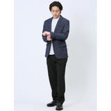 からみ調 スリムフィット 2ボタンジャケット 組織青 | TAKA-Q MEN | 詳細画像10
