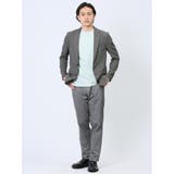 軽量メッシュ スリムフィット 2ボタンジャケット チェックグレー | TAKA-Q MEN | 詳細画像10