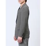 軽量メッシュ スリムフィット 2ボタンジャケット チェックグレー | TAKA-Q MEN | 詳細画像6