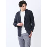 75紺 | からみ調 スリムフィット 2ボタンジャケット | TAKA-Q MEN