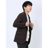 ダブルラッセルニット スリムフィット 2ボタンジャケット 茶 | TAKA-Q MEN | 詳細画像4 