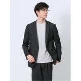 05黒 | クロスストレッチ スリムフィット 2ボタンジャケット | TAKA-Q MEN