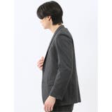 クロスストレッチ スリムフィット 2ボタンジャケット 黒(セットアップ可能) | TAKA-Q MEN | 詳細画像2 