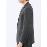 クロスストレッチ スリムフィット 2ボタンジャケット 黒(セットアップ可能) | TAKA-Q MEN | 詳細画像7 