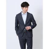 75紺 | クロスストレッチ スリムフィット 2ボタンジャケット | TAKA-Q MEN