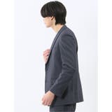 クロスストレッチ スリムフィット 2ボタンジャケット 紺(セットアップ可能) | TAKA-Q MEN | 詳細画像2 