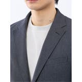 クロスストレッチ スリムフィット 2ボタンジャケット 紺(セットアップ可能) | TAKA-Q MEN | 詳細画像9 