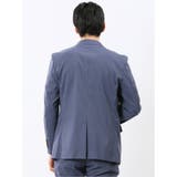 クロスストレッチ スリムフィット 2ボタンジャケット 青(セットアップ可能) | TAKA-Q MEN | 詳細画像3 