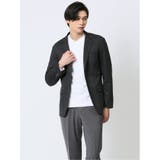06グレー | ストレッチ スリムフィット 2ボタンジャケット ヘリンボングレー | TAKA-Q MEN