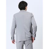 軽量 スリムフィット 2ボタンジャケット ライトグレー(セットアップ可能) | TAKA-Q MEN | 詳細画像3 