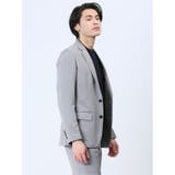 軽量 スリムフィット 2ボタンジャケット ライトグレー(セットアップ可能) | TAKA-Q MEN | 詳細画像4 