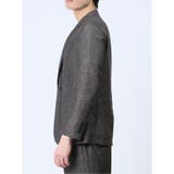 TechLinen スリムフィット 2ボタンジャケット 茶(セットアップ可能) | TAKA-Q MEN | 詳細画像6 