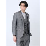 04グレー | TechLinen スリムフィット 2ボタンジャケット | TAKA-Q MEN
