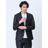 75紺 | TechLinen スリムフィット 2ボタンジャケット | TAKA-Q MEN