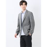 TechLinen スリムフィット 2ボタンジャケット グレー | TAKA-Q MEN | 詳細画像2