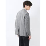 TechLinen スリムフィット 2ボタンジャケット グレー | TAKA-Q MEN | 詳細画像3