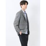 TechLinen スリムフィット 2ボタンジャケット グレー | TAKA-Q MEN | 詳細画像4