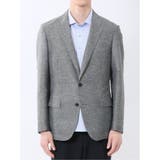 TechLinen スリムフィット 2ボタンジャケット グレー | TAKA-Q MEN | 詳細画像6