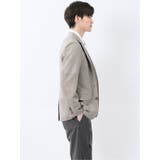 TechLinen スリムフィット 2ボタンジャケット 茶 | TAKA-Q MEN | 詳細画像4