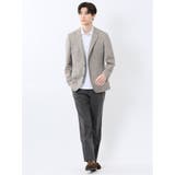 TechLinen スリムフィット 2ボタンジャケット 茶 | TAKA-Q MEN | 詳細画像5