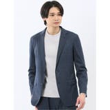 ストレッチポンチ スリムフィット 2ボタンジャケット 紺(セットアップ可能) | TAKA-Q MEN | 詳細画像1 