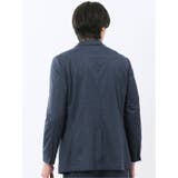 ストレッチポンチ スリムフィット 2ボタンジャケット 紺(セットアップ可能) | TAKA-Q MEN | 詳細画像3 