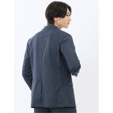 ストレッチポンチ スリムフィット 2ボタンジャケット 紺(セットアップ可能) | TAKA-Q MEN | 詳細画像4 