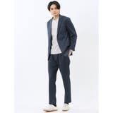 ストレッチポンチ スリムフィット 2ボタンジャケット 紺(セットアップ可能) | TAKA-Q MEN | 詳細画像5 