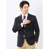 ストレッチウォッシャブル ウール混 スリムフィット 2ボタンジャケット 紺 | TAKA-Q MEN | 詳細画像1 