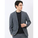 TechCool スリムフィット 2ボタン ジャケット 青(セットアップ可能) | TAKA-Q MEN | 詳細画像1 