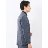 TechCool スリムフィット 2ボタン ジャケット 紺(セットアップ可能) | TAKA-Q MEN | 詳細画像4 
