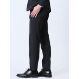 軽量メッシュ スリムフィット ノータックパンツ 紺(セットアップ可能) | TAKA-Q MEN | 詳細画像2 