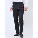 75紺 | ストレッチウォッシャブル レギュラーフィット ノータックパンツ マイクロ紺 | TAKA-Q MEN