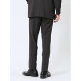 軽量 スリムフィット ノータックパンツ 千鳥黒 | TAKA-Q MEN | 詳細画像3