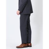軽量 スリムフィット ノータックパンツ 千鳥紺 | TAKA-Q MEN | 詳細画像2